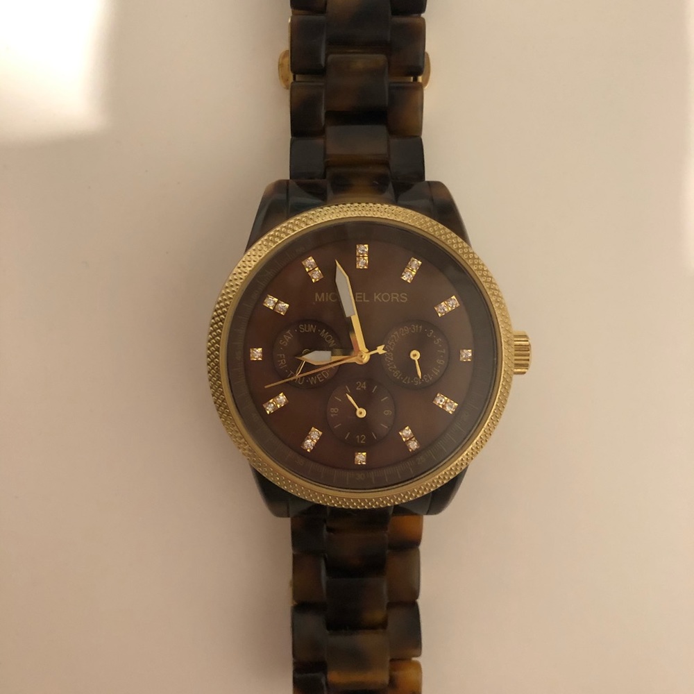 Brown Tortoise MK Watch